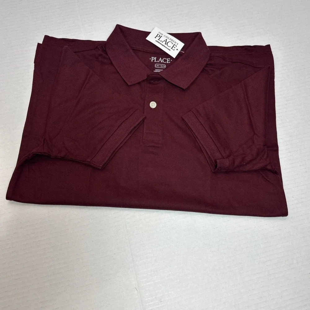 The Children's Place Boys Redwood Uniform Pique Polo L (10/12) 191755916378 NWT